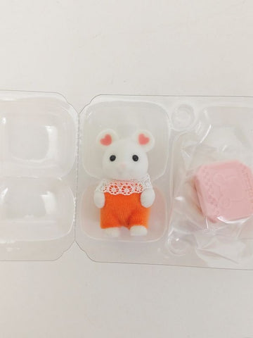 シルバニアファミリー E賞 赤ちゃんコレクション ~ショッピングシリーズ~ 【シークレット】マシュマロネズミの赤ちゃん