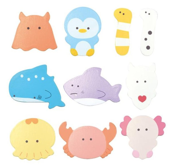 積み木・木製おもちゃ つぶらな瞳の水族館 つみき
