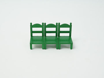 シルバニアファミリー 家具 緑の家具 イス3個セット