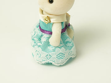 シルバニアファミリー 服・小物 街のドレスアップ ブルーグリーン 単品