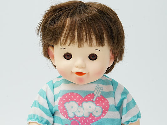 ぽぽちゃん 人形 ぽぽちゃん 水色のストライプシャツとスカートセット