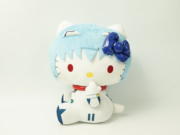 サンリオ ぬいぐるみ プライズ・景品 ハローキティ 新世紀エヴァンゲリオン 綾波レイBIGぬいぐるみ